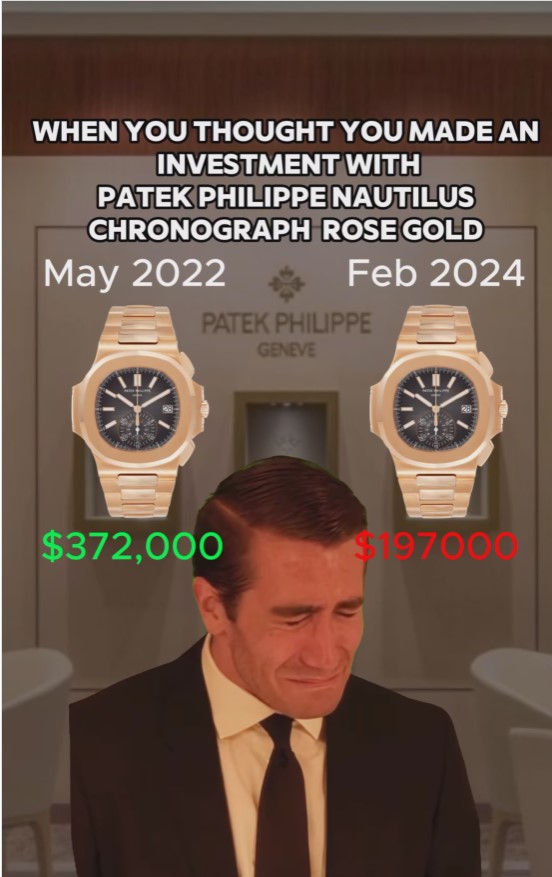 horloge investering patek philippe Nautilius 59801R rose gold, black dial