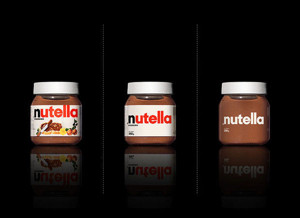 Merken minimalistich design nutella
