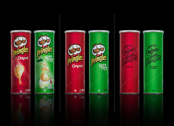 Merken minimalistich design pringles