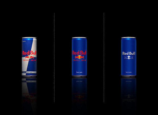 Merken minimalistich design redbull