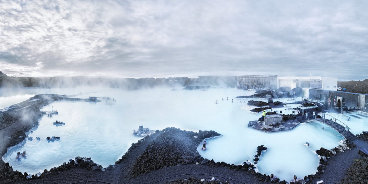 man man blue lagoon iceland
