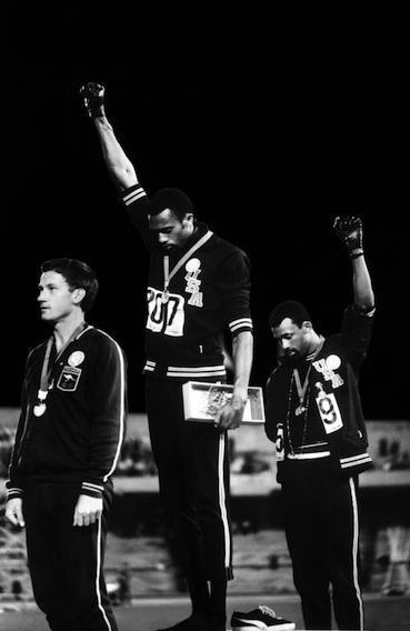 Black power salute-John DOminis-MAN MAN