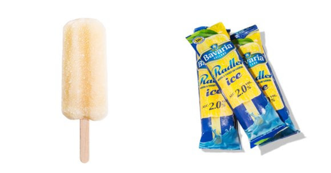 radler bier ijs man man