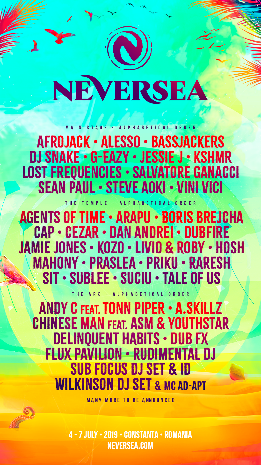 Neversea Festival Line up