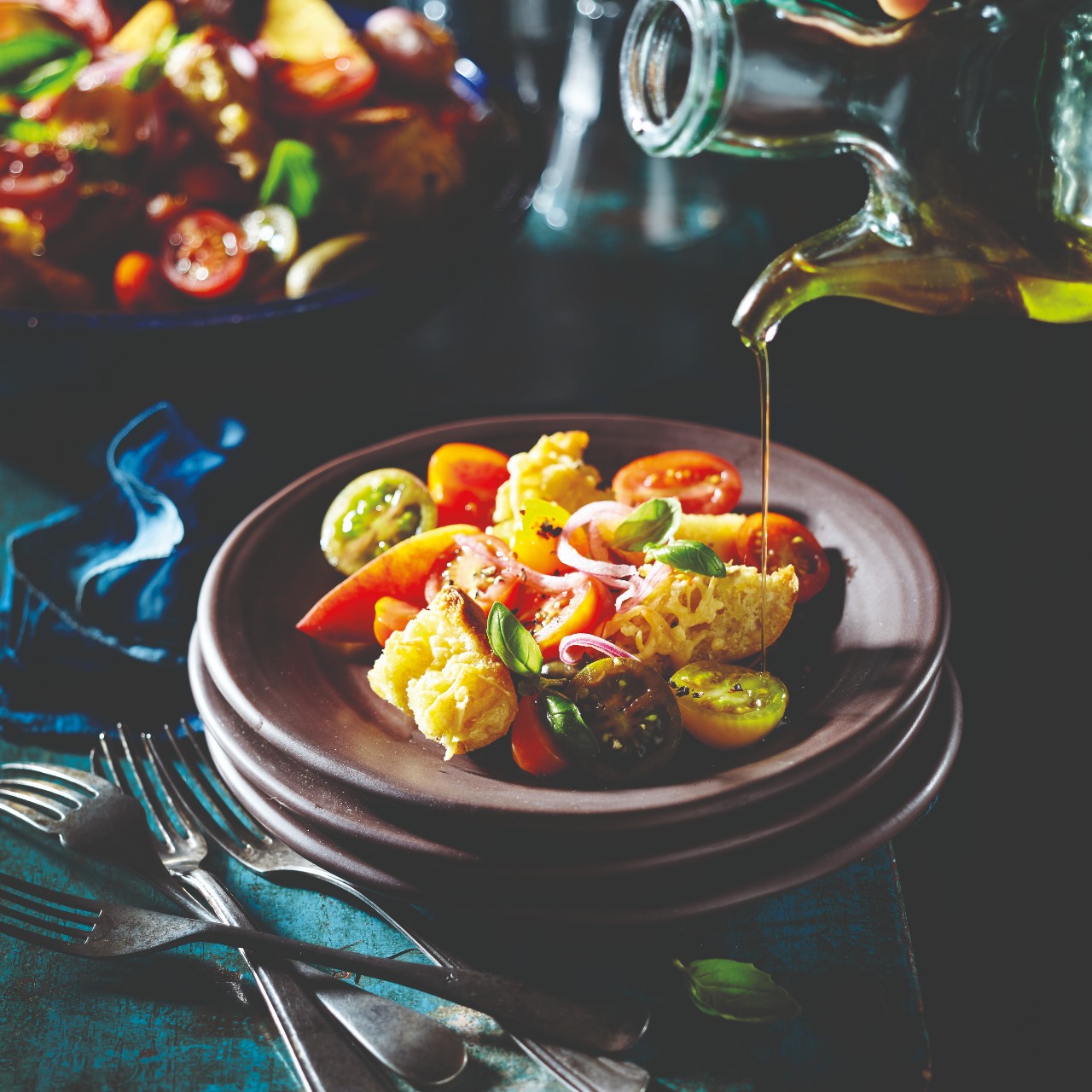 Panzanella met old amsterdam
