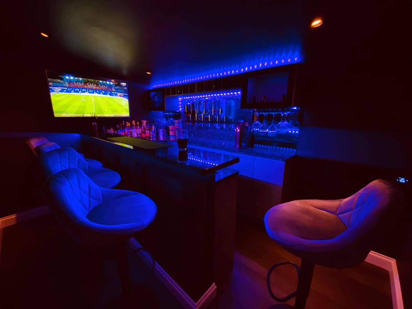 sportbar als het donker is