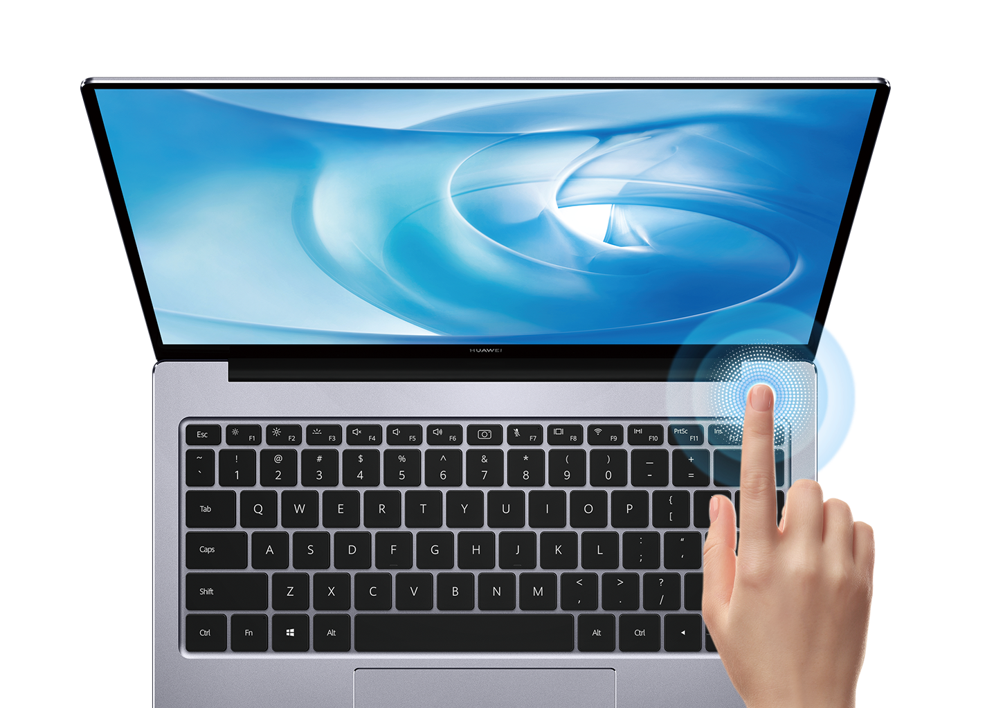 laptop Huawei vingerscan