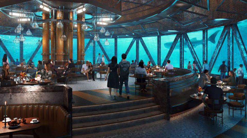 mega booreiland verander in zwemparadijs the rig