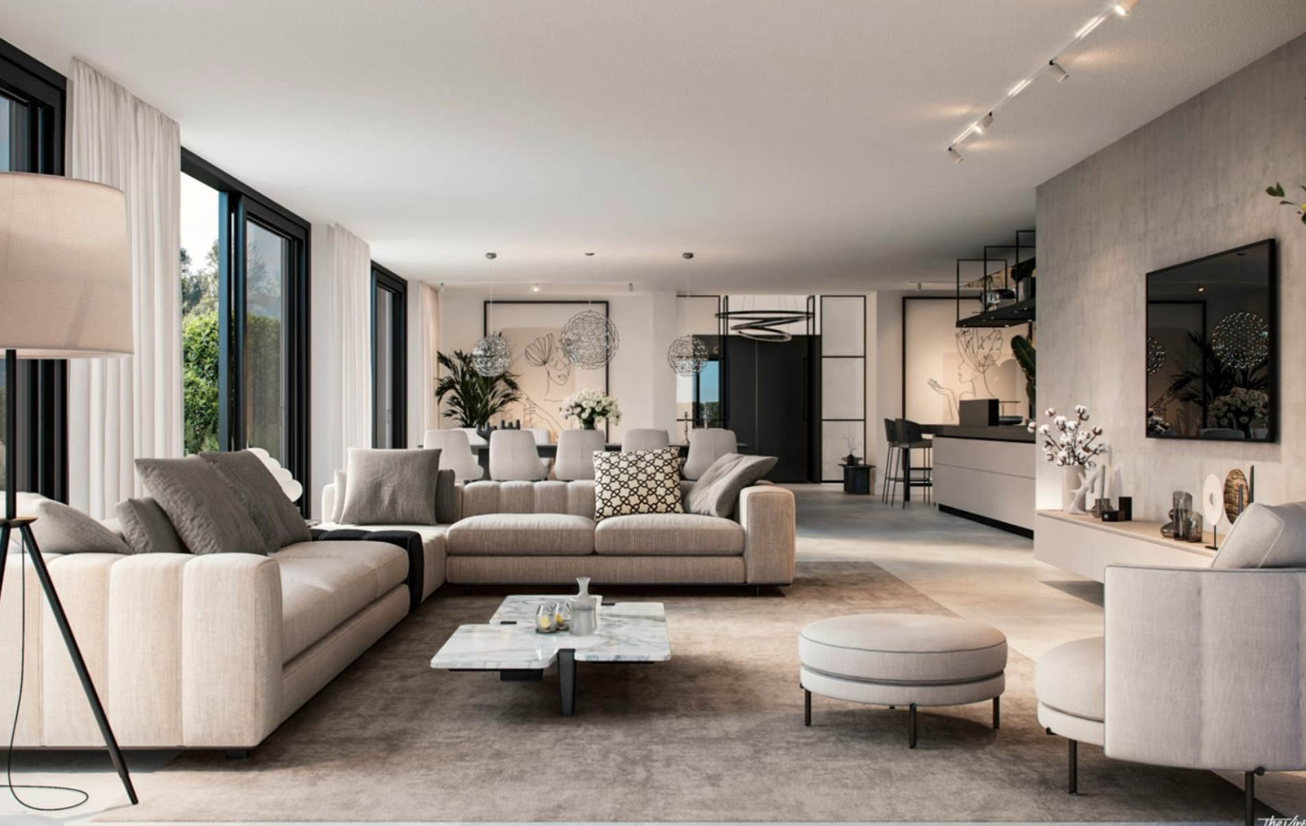 woning met tennisbaan