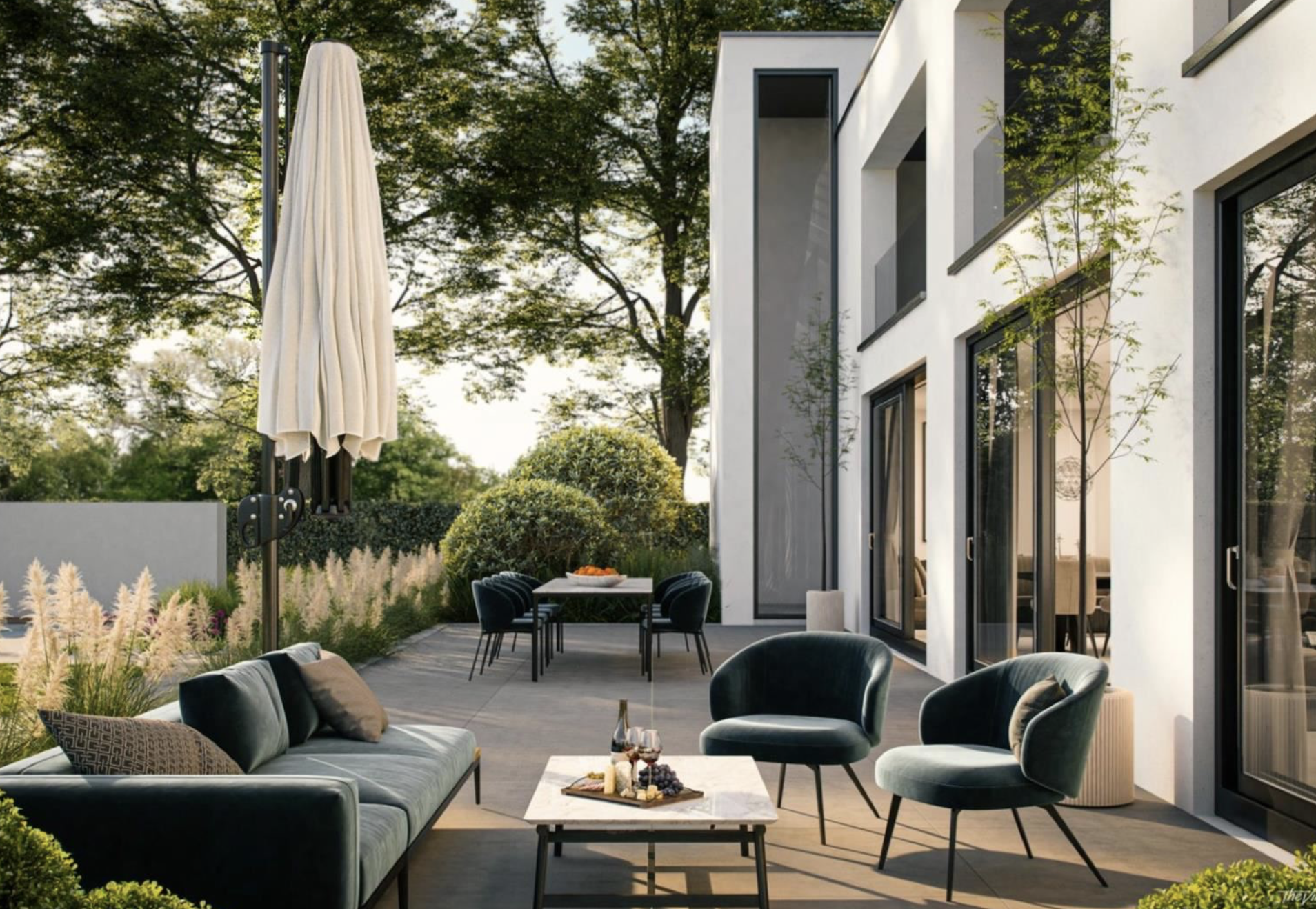 woning met tennisbaan