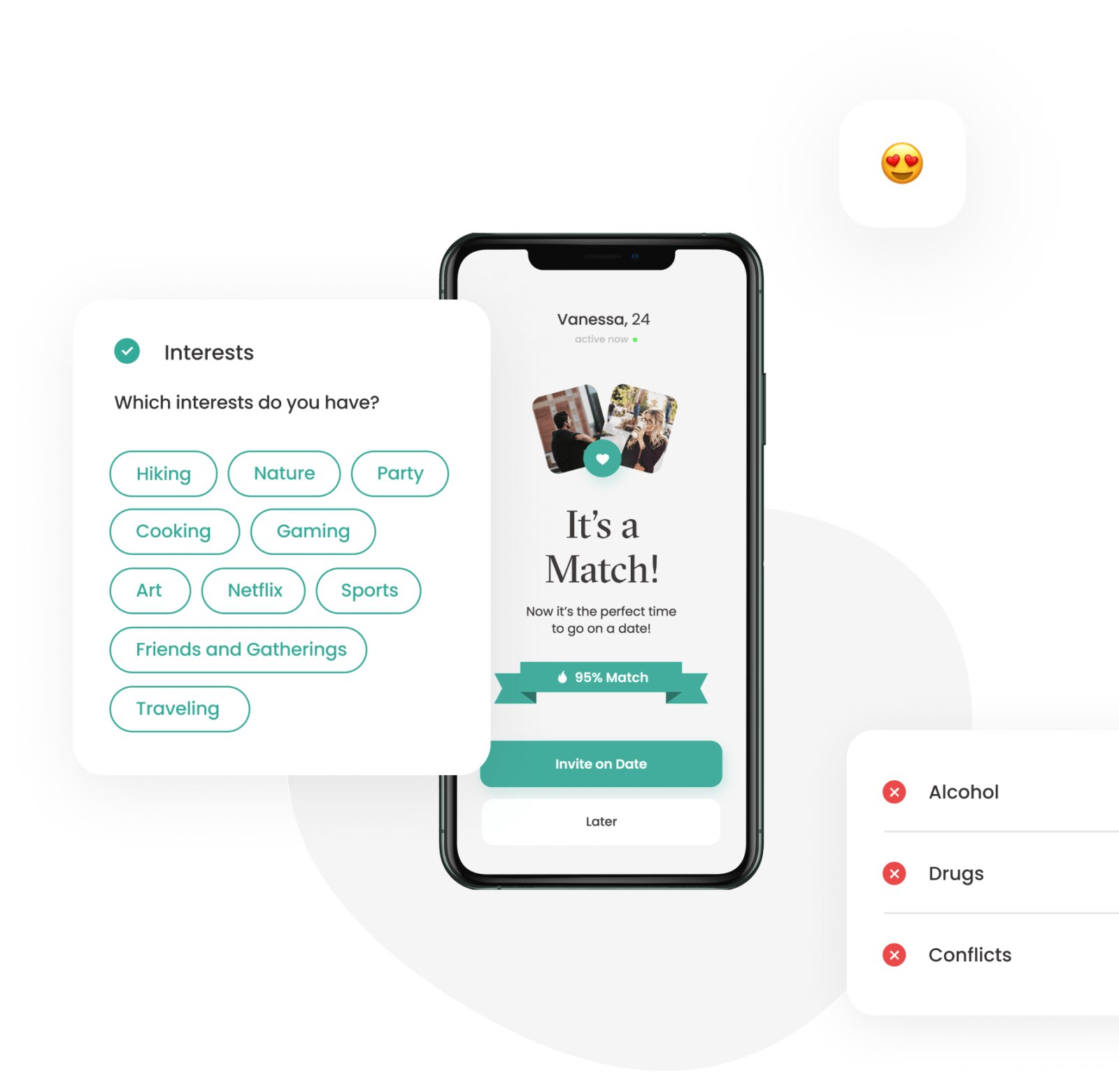 interesses vibe dating app