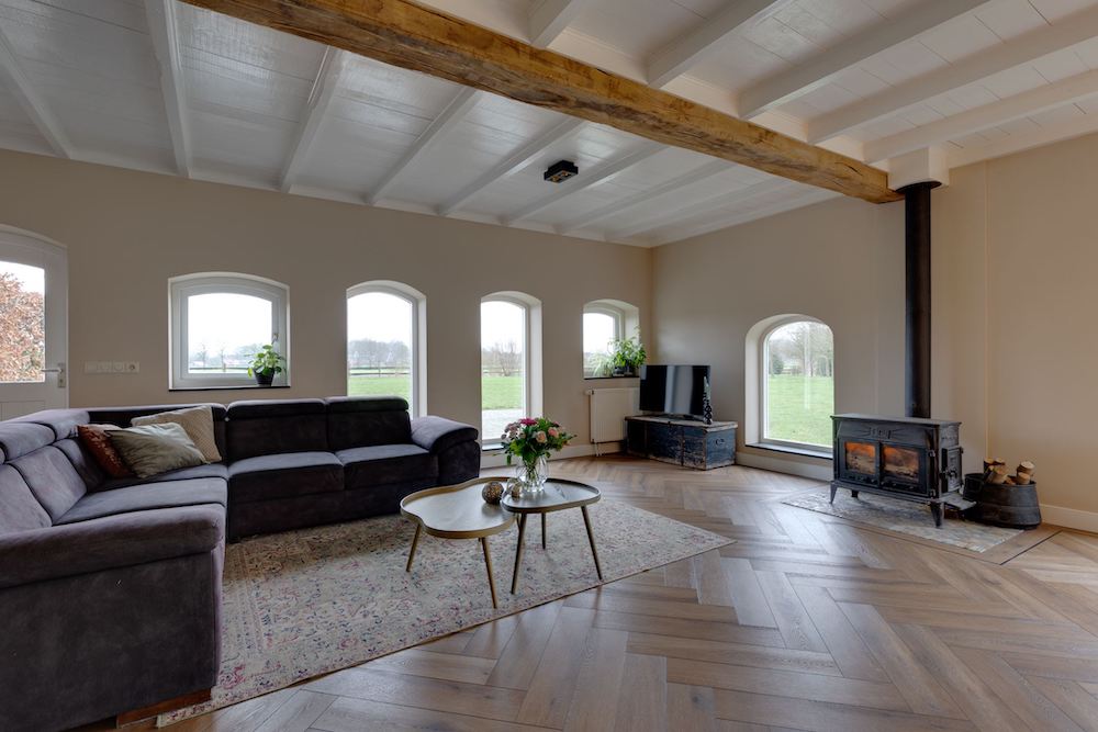 Woonkamer woonboerderij